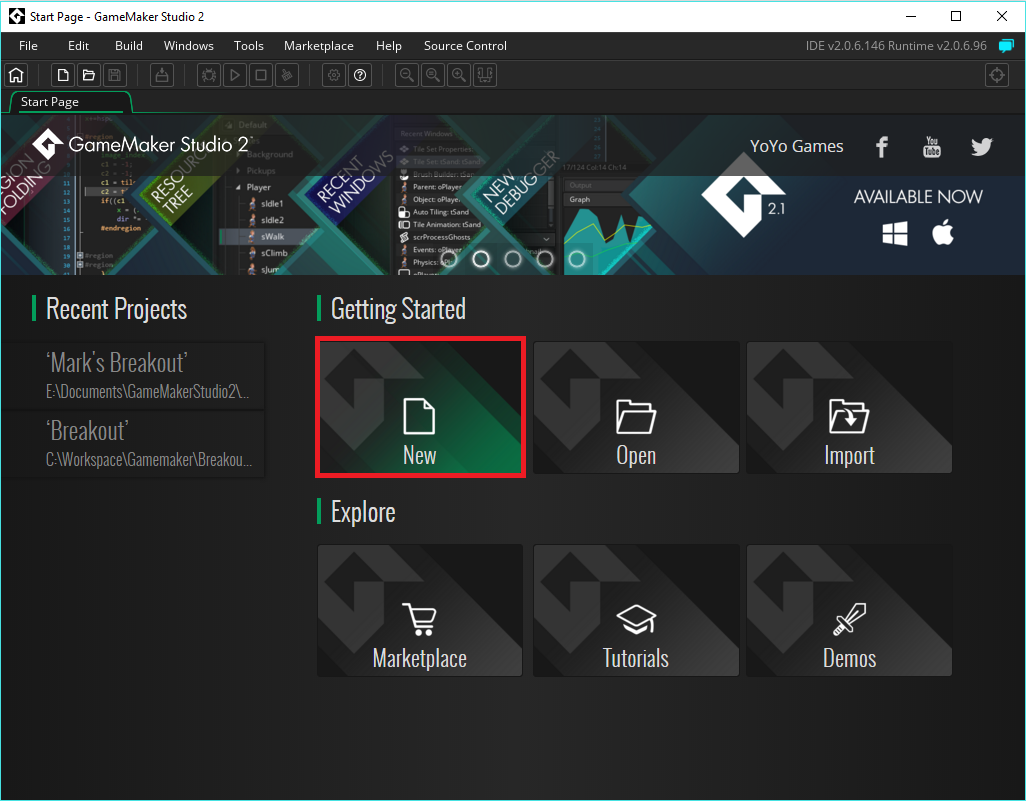 gamemakerstudio2menu